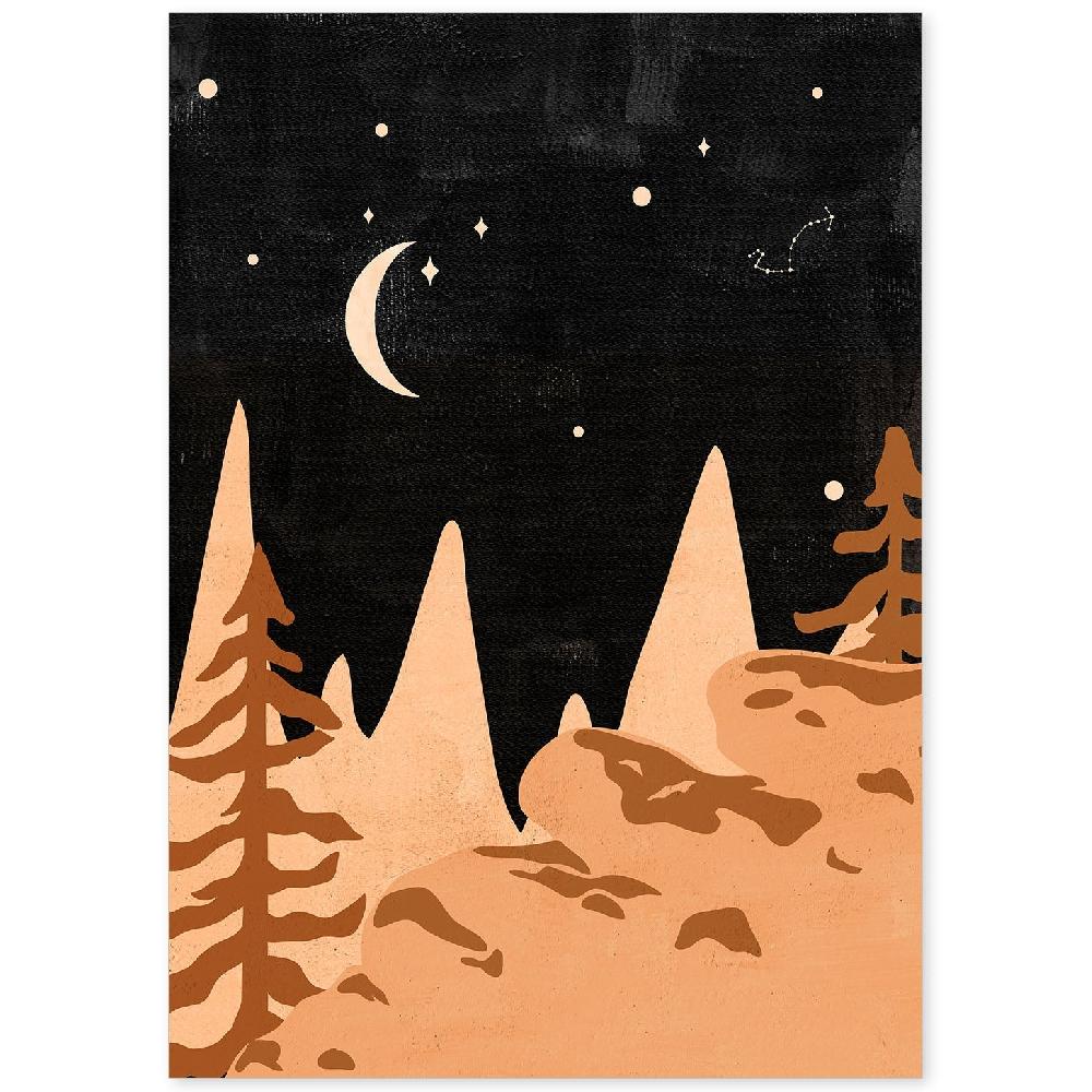 nacnic Lámina Naturaleza 19 en Tonos Marrones