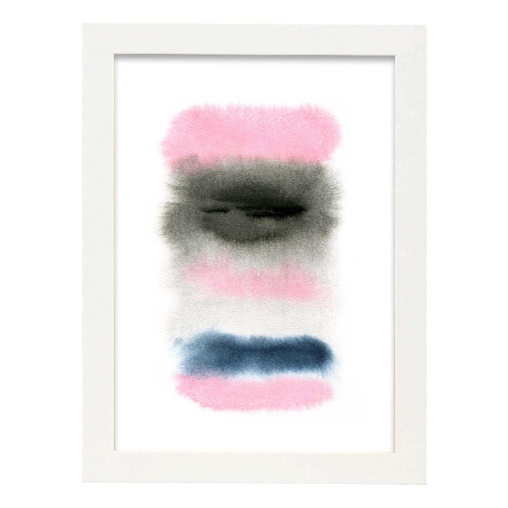 Nacnic Lámina Nórdica Abstracta Rosa Negro