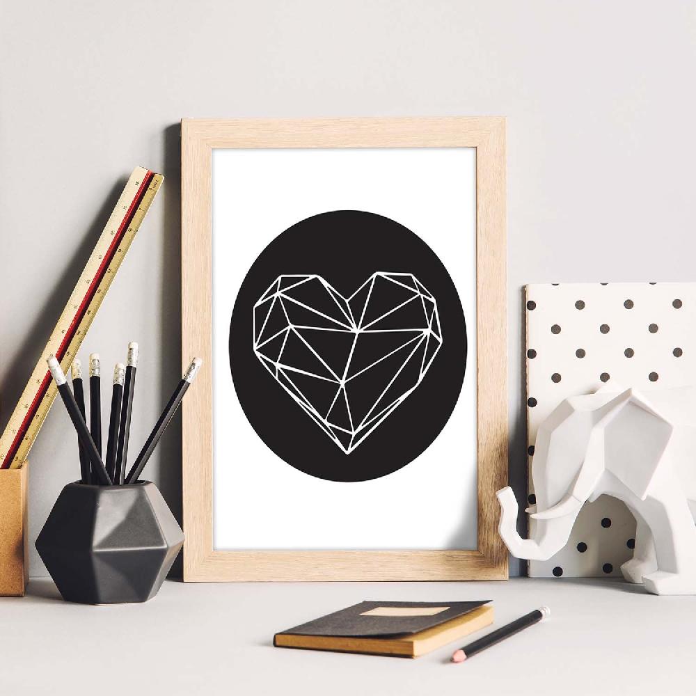 Nacnic Lámina Nórdica Corazón Diamante