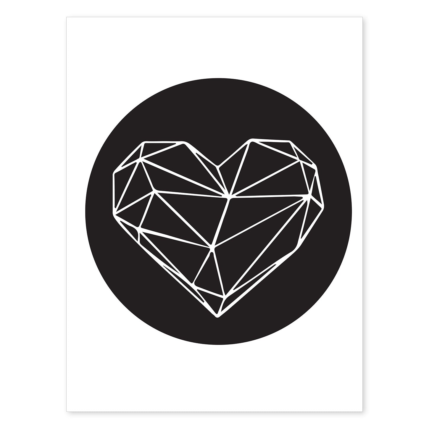 nacnic Lámina Nórdica Corazón Diamante