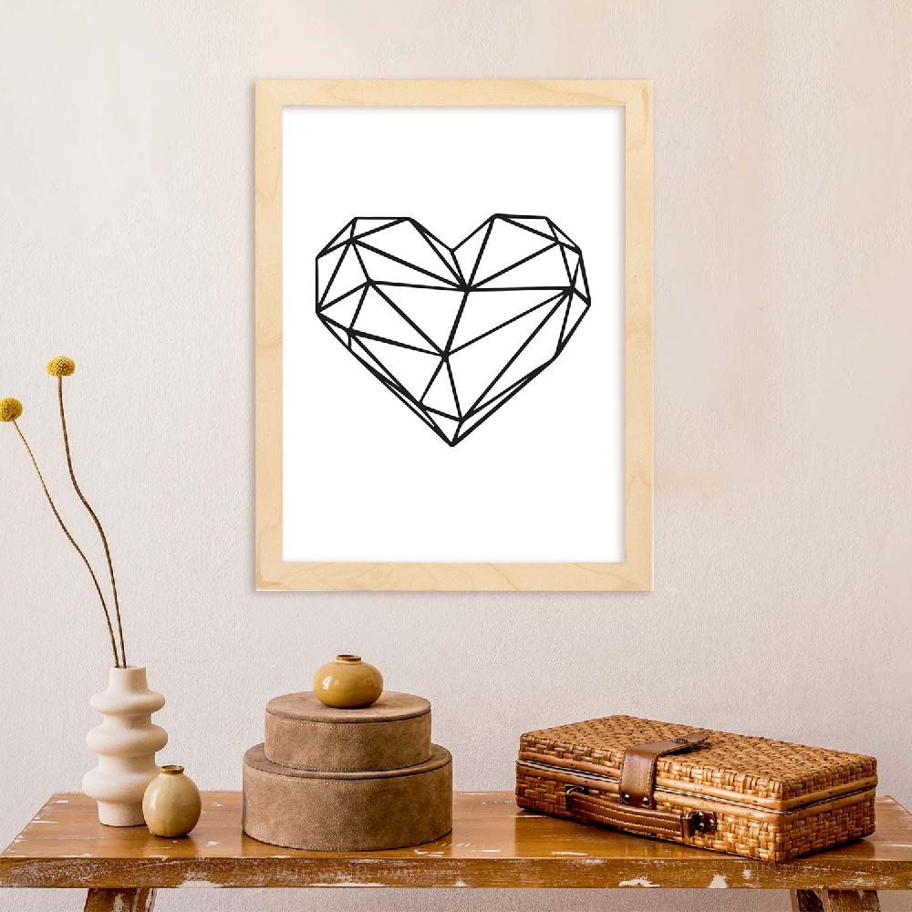 Nacnic Lámina Nórdica De Corazón Ilustrado