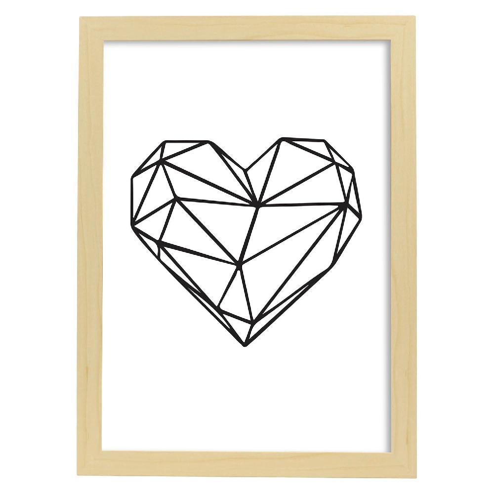 Nacnic Lámina Nórdica De Corazón Ilustrado