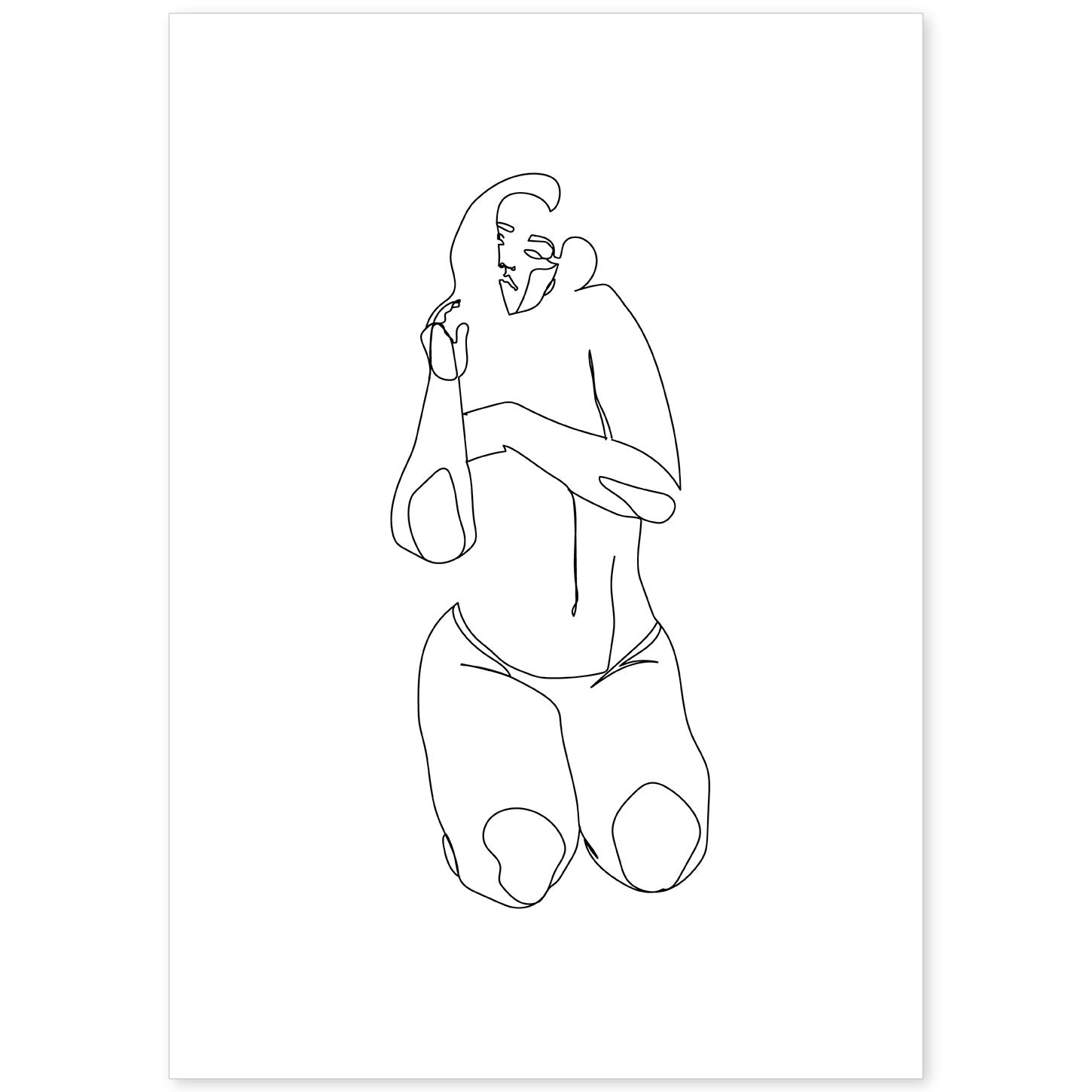 nacnic Lámina nórdica de cuerpo de mujer en línea