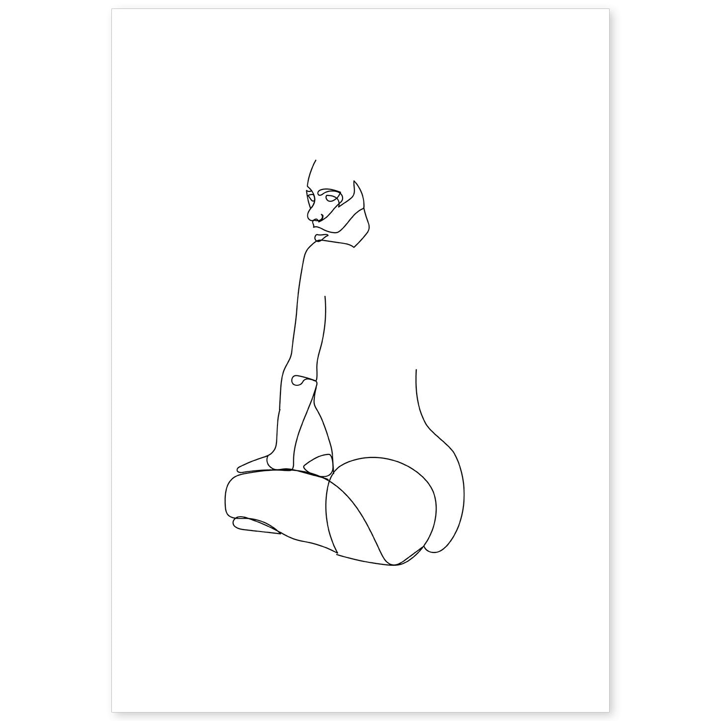 nacnic Lámina Nórdica de Dibujo de Cuerpo de Mujer