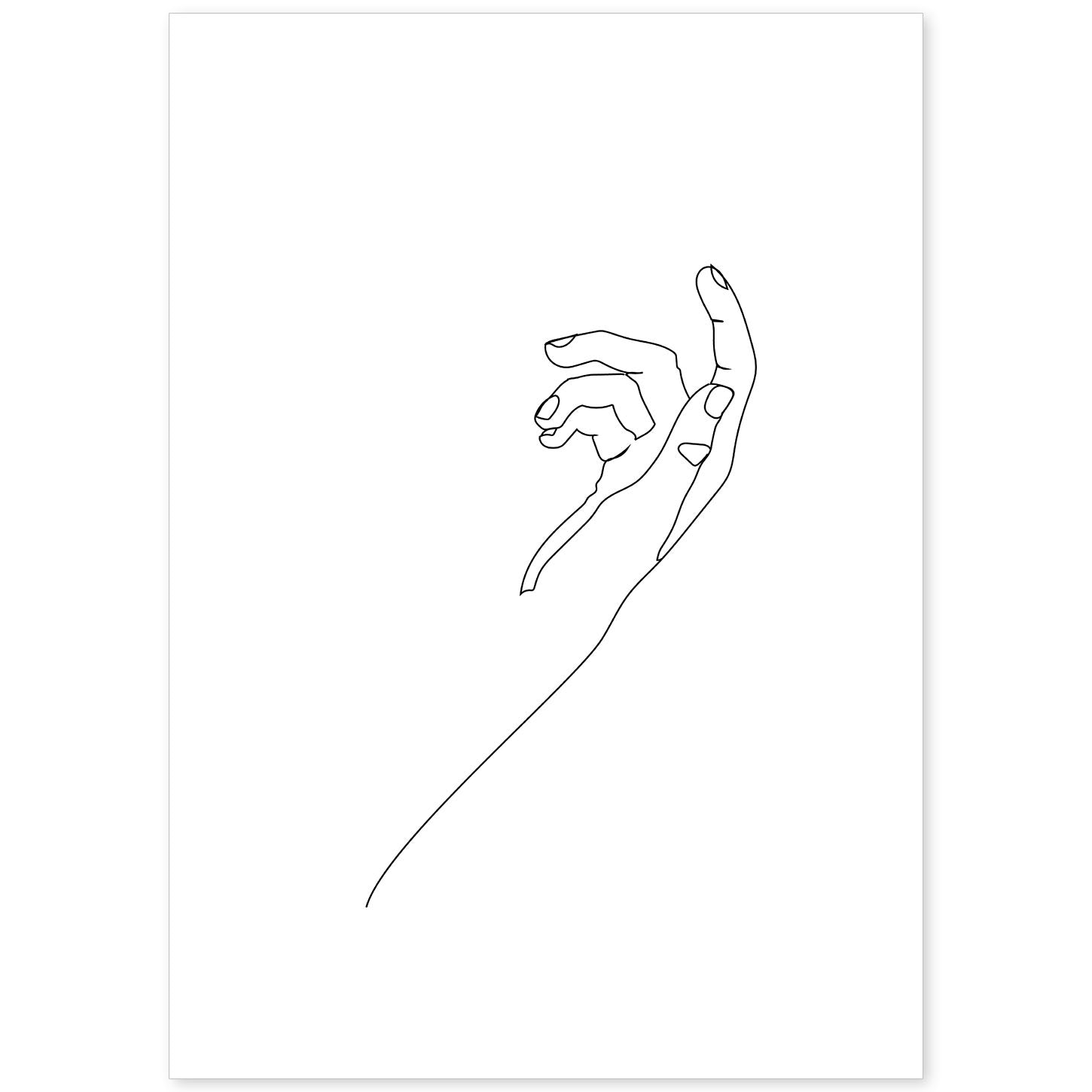 nacnic Lámina nordica de Mano Ven a una línea