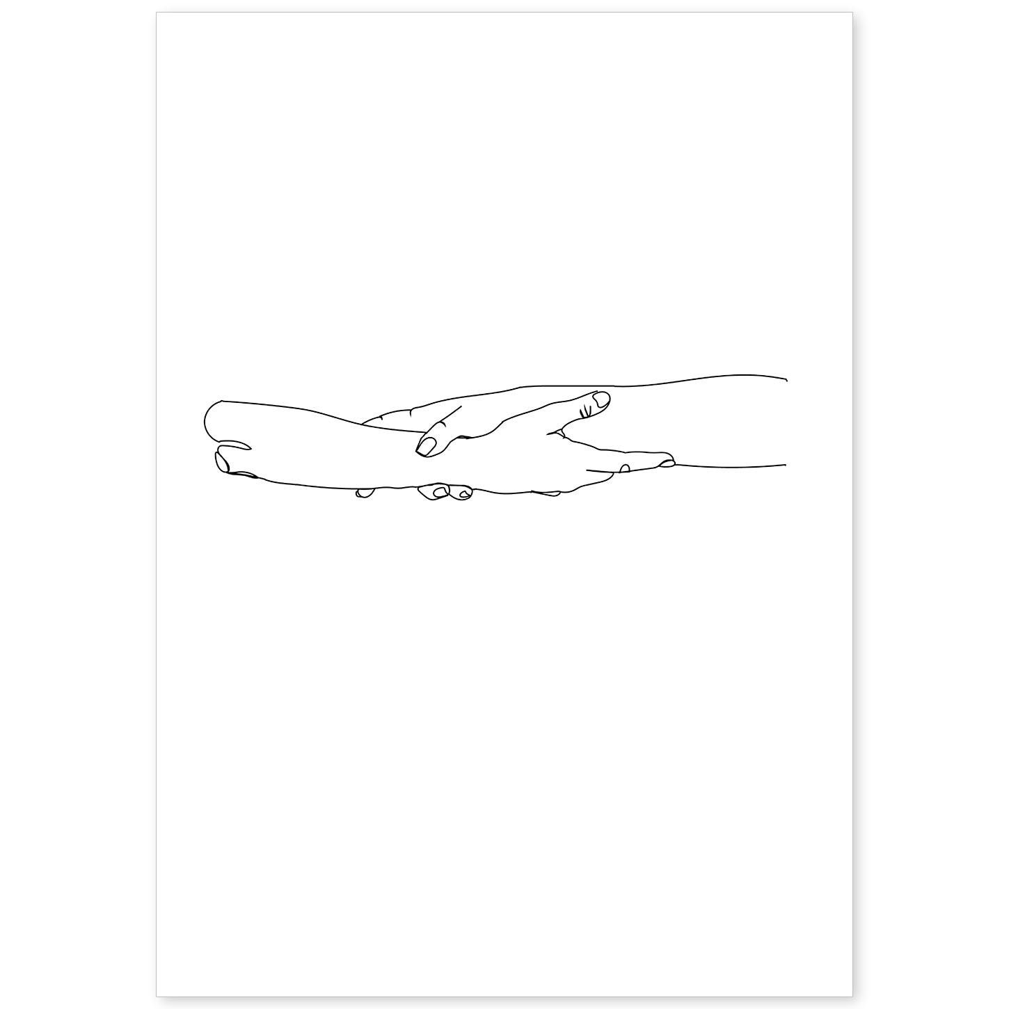 nacnic Lámina Nórdica de Manos Entrelazadas