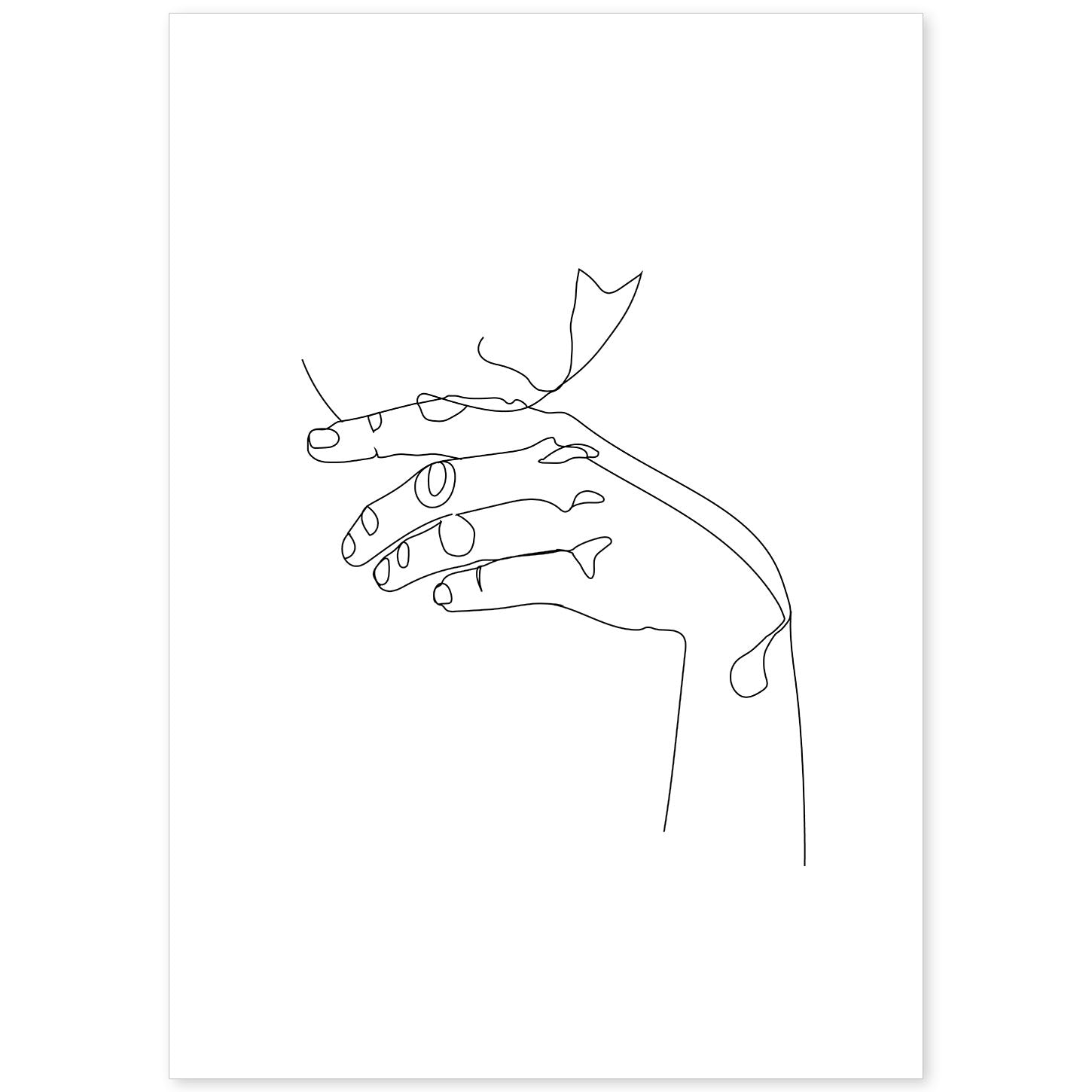 nacnic Lámina Nórdica de Mujer Soñadora