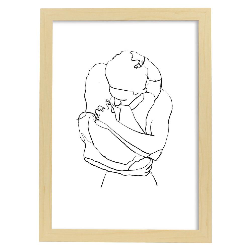 Nacnic Lámina Nórdica De Pareja Abrazo