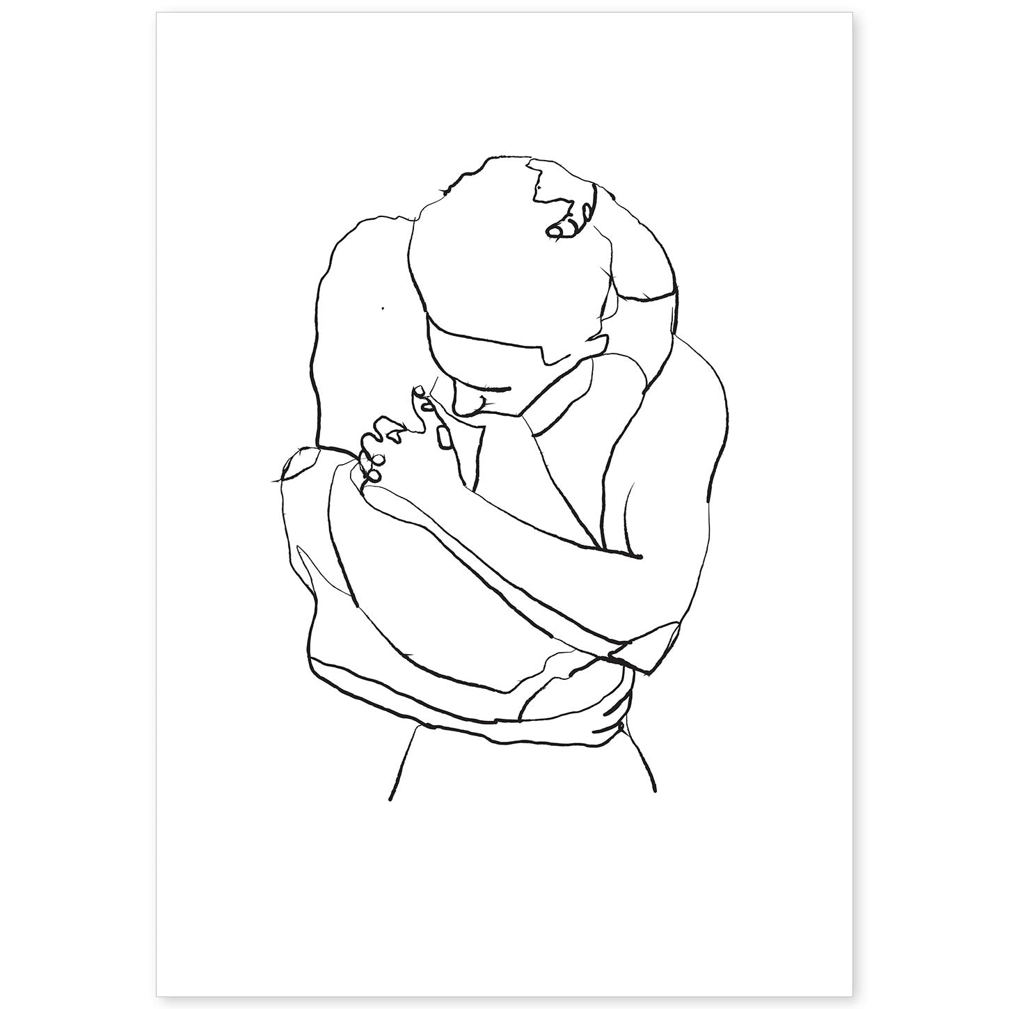 nacnic Lámina Nórdica de Pareja Abrazo