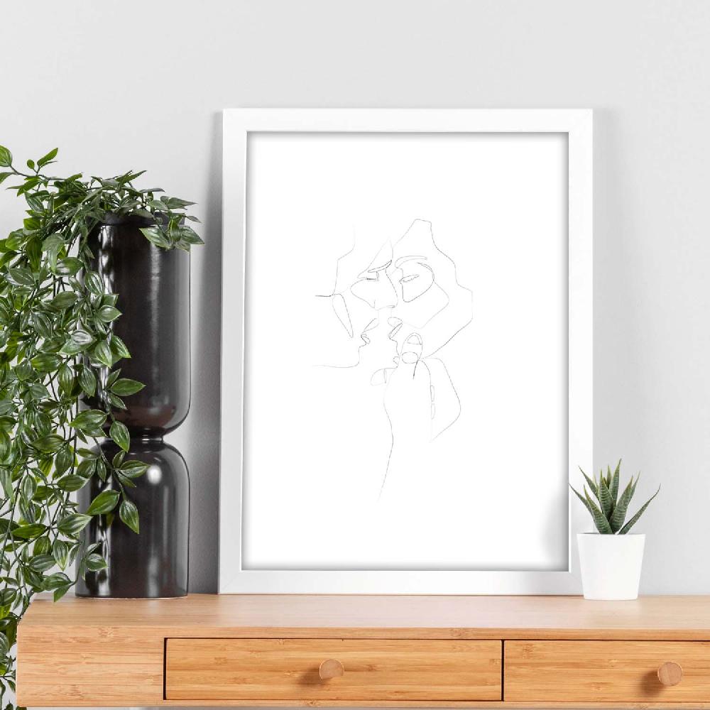 Nacnic Lámina Nórdica De Pareja Besándose