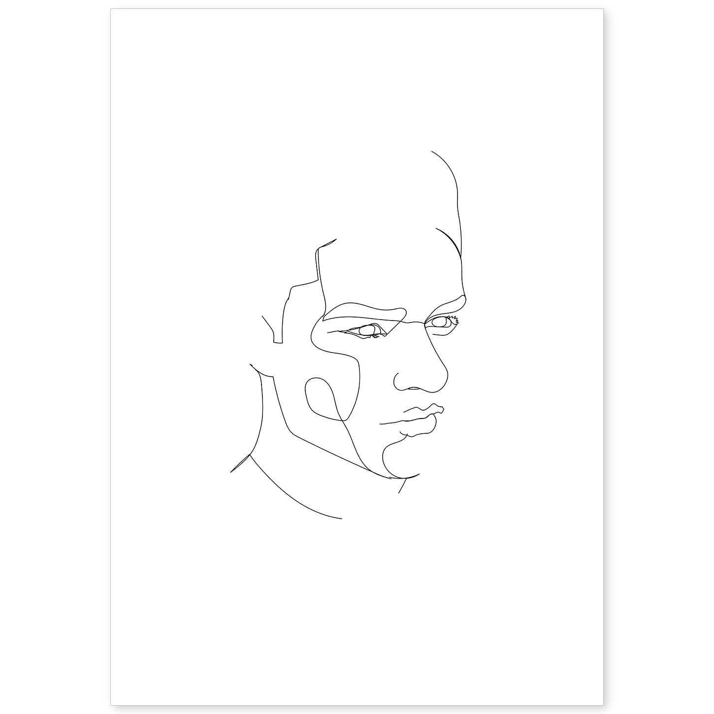 nacnic Lámina nórdica de Rostro masculino 3