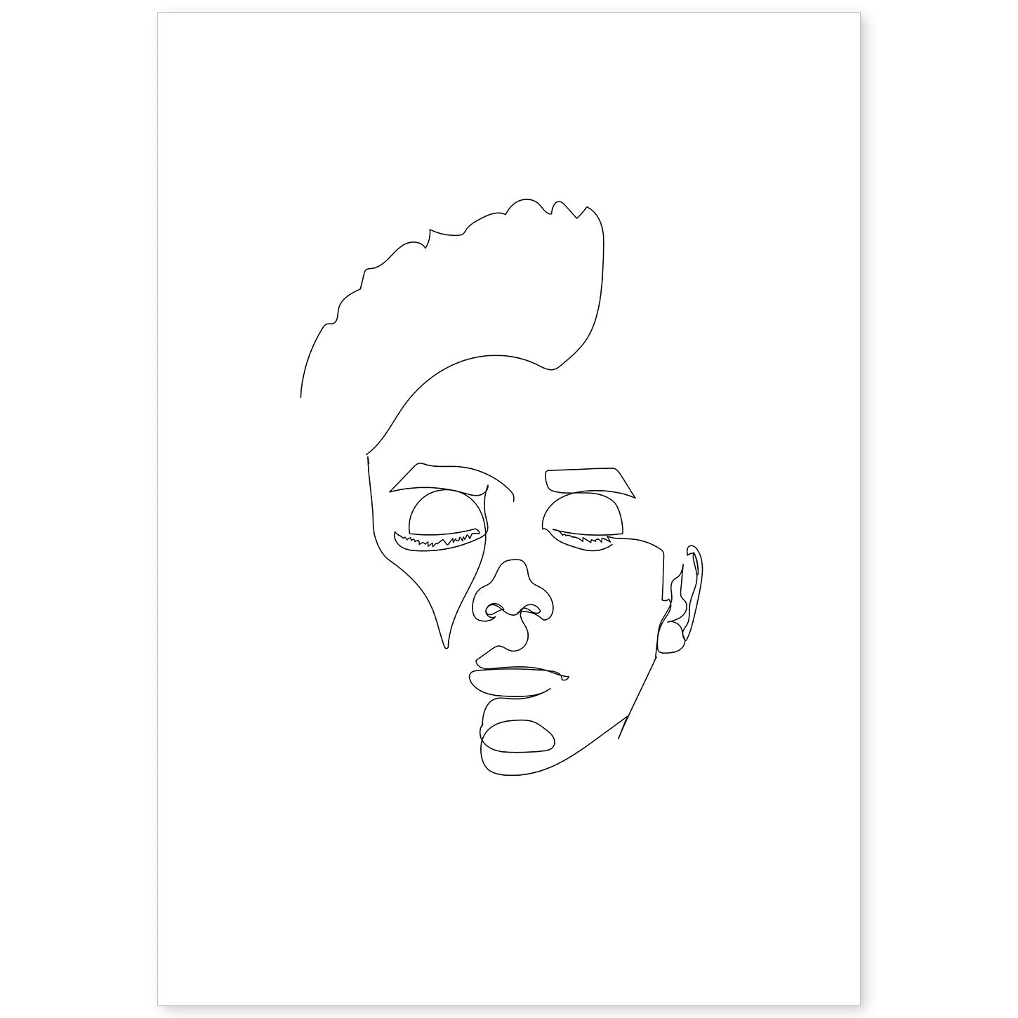 nacnic Lámina nórdica de Rostro masculino 7