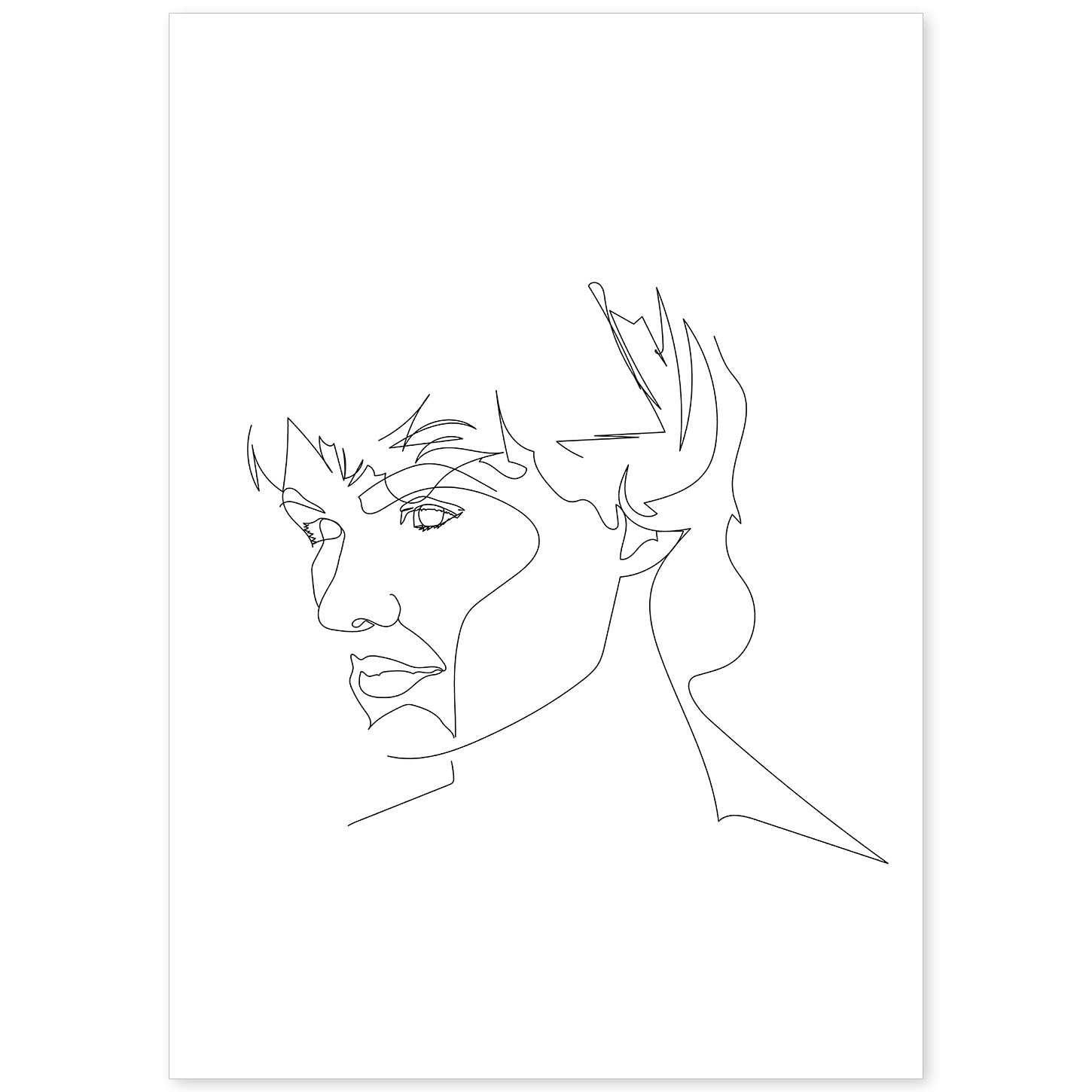 nacnic Lámina nordica de Rostro masculino 8