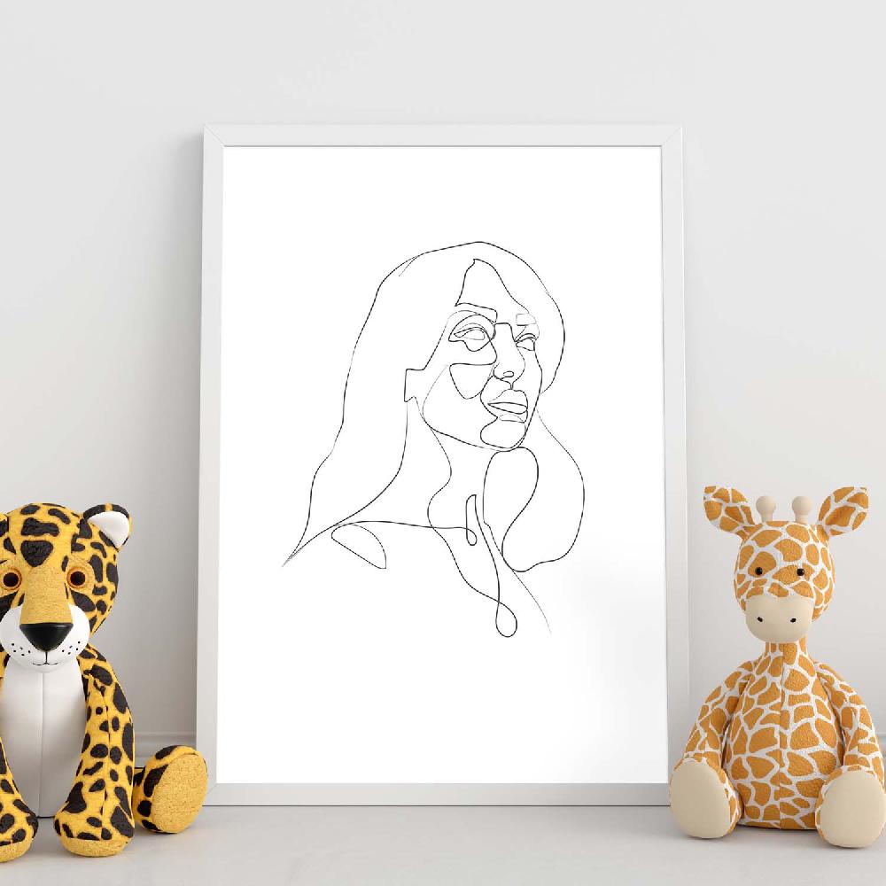 Nacnic Lámina Nórdica De Rostro Mujer 13