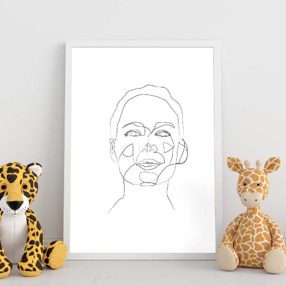 Nacnic Lámina Nórdica De Rostro Mujer 7