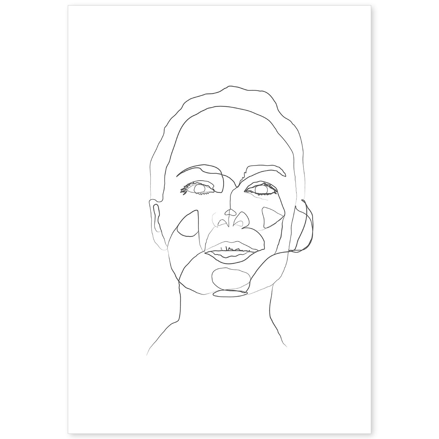 nacnic Lámina nórdica de Rostro mujer 7