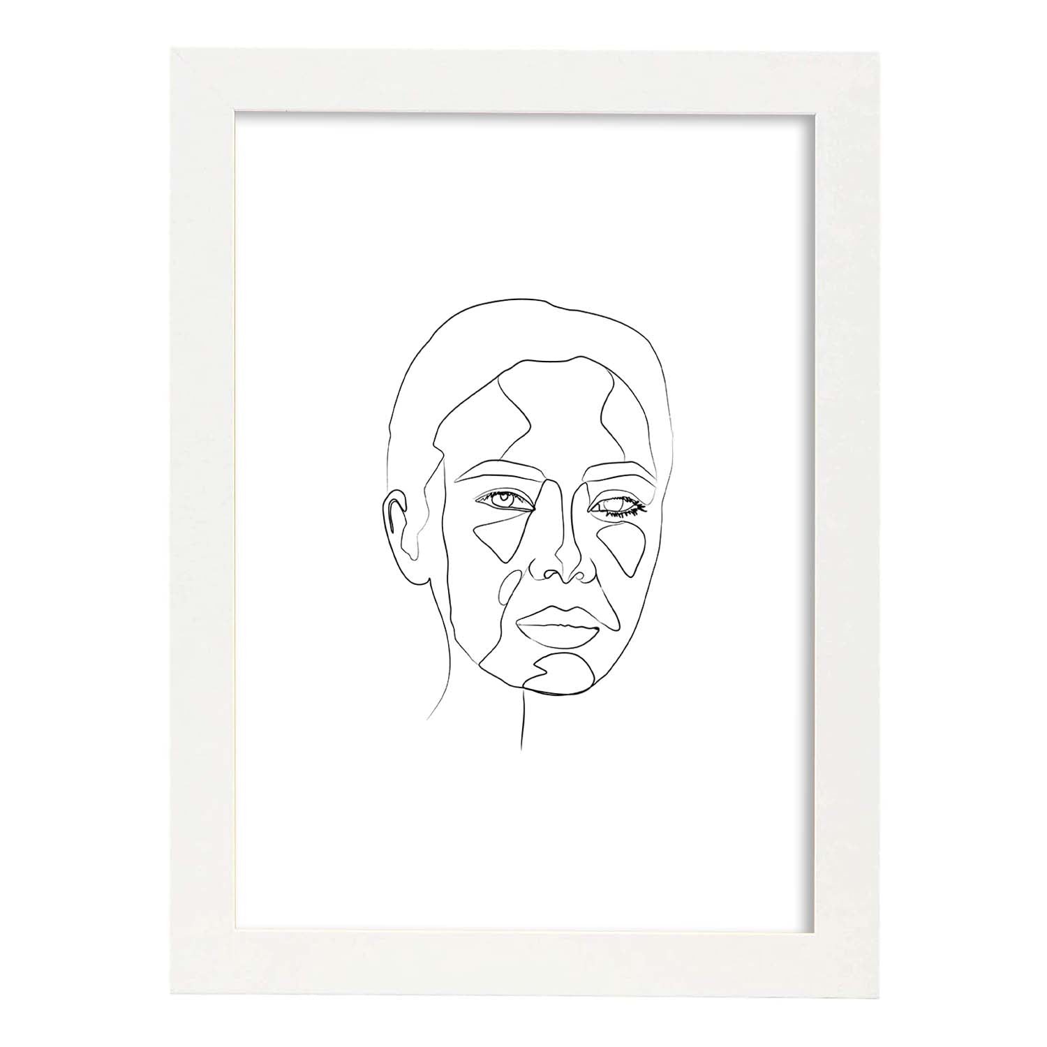 Nacnic Lamina Nordica De Rostro Mujer A Una Linea