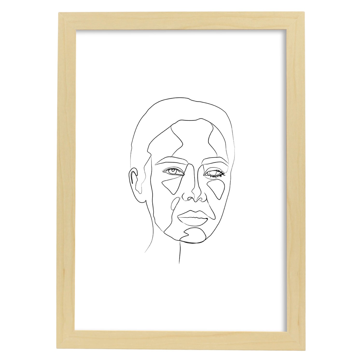 Nacnic Lamina Nordica De Rostro Mujer A Una Linea