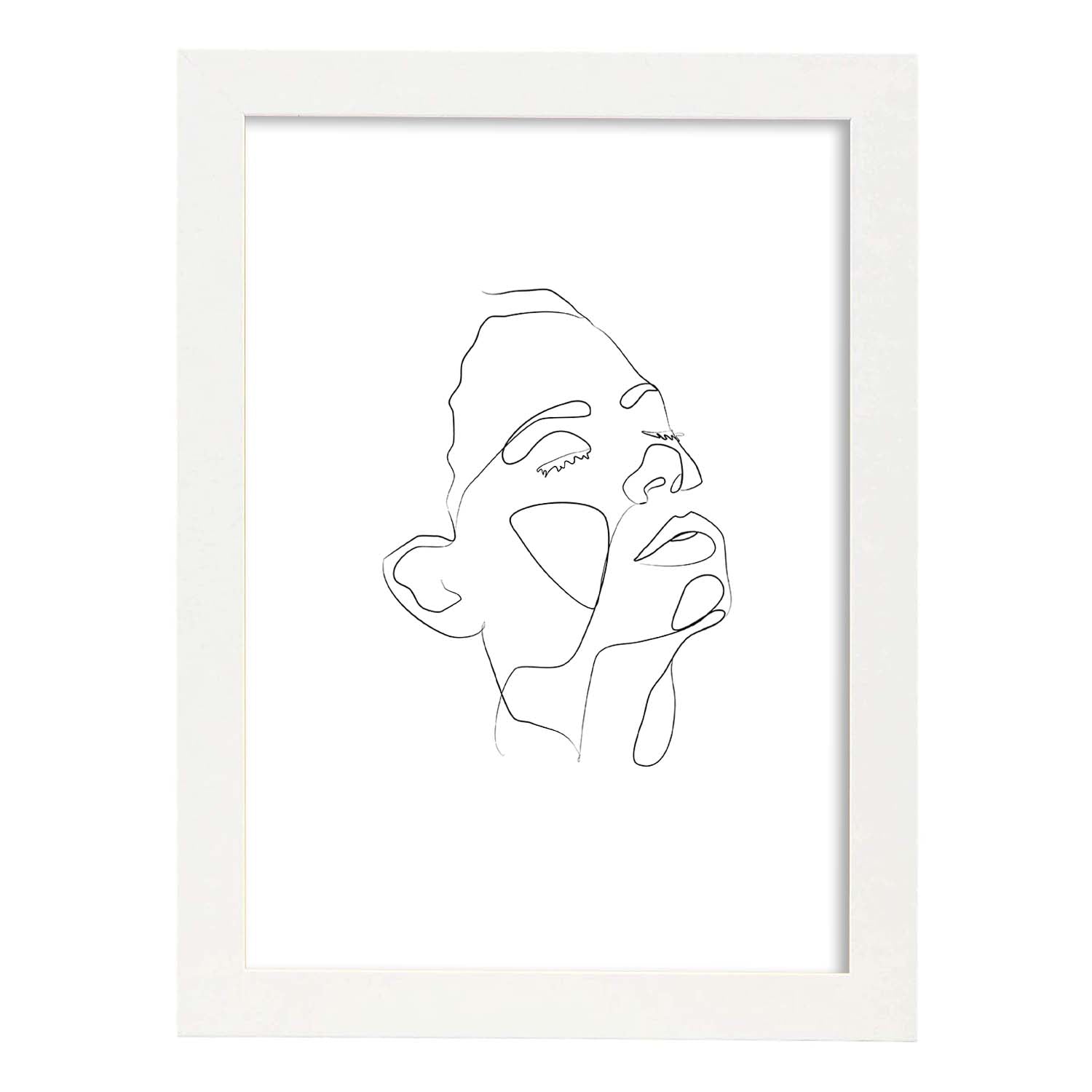 Nacnic Lámina Nórdica De Rostro Mujer A Una Línea