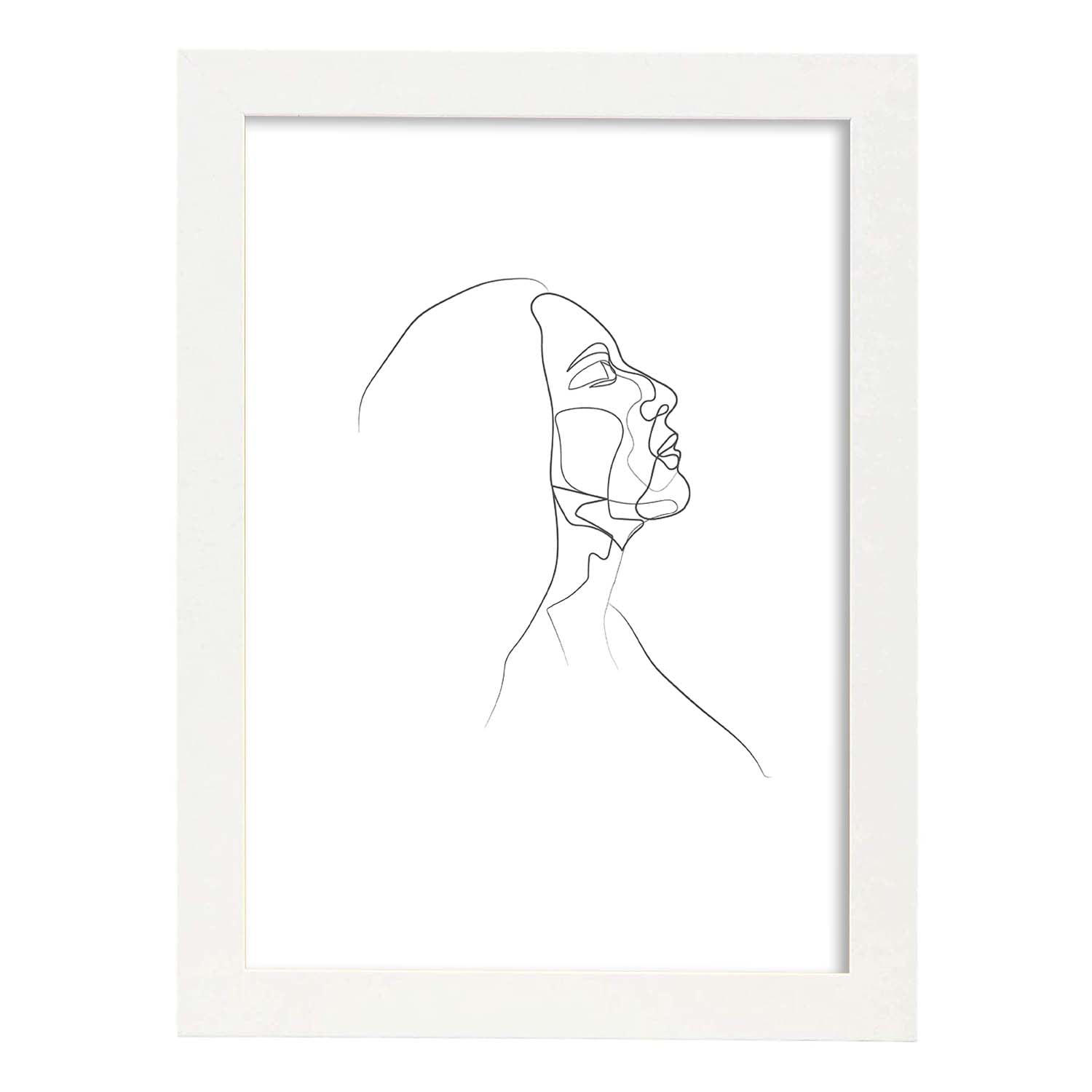 Nacnic Lámina Nórdica De Rostro Mujer A Una Línea