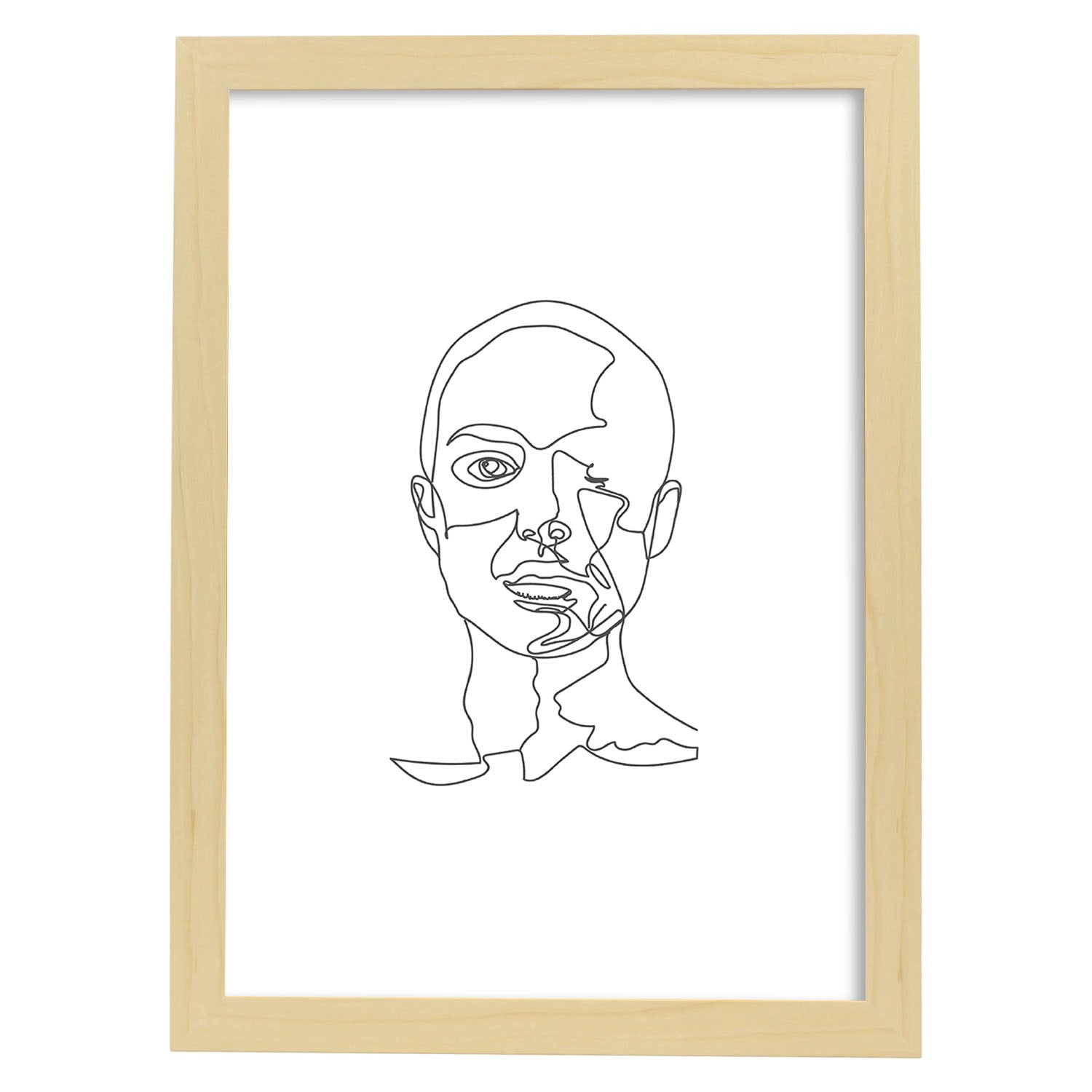 Nacnic Lámina Nordica De Rostro Mujer A Una Línea