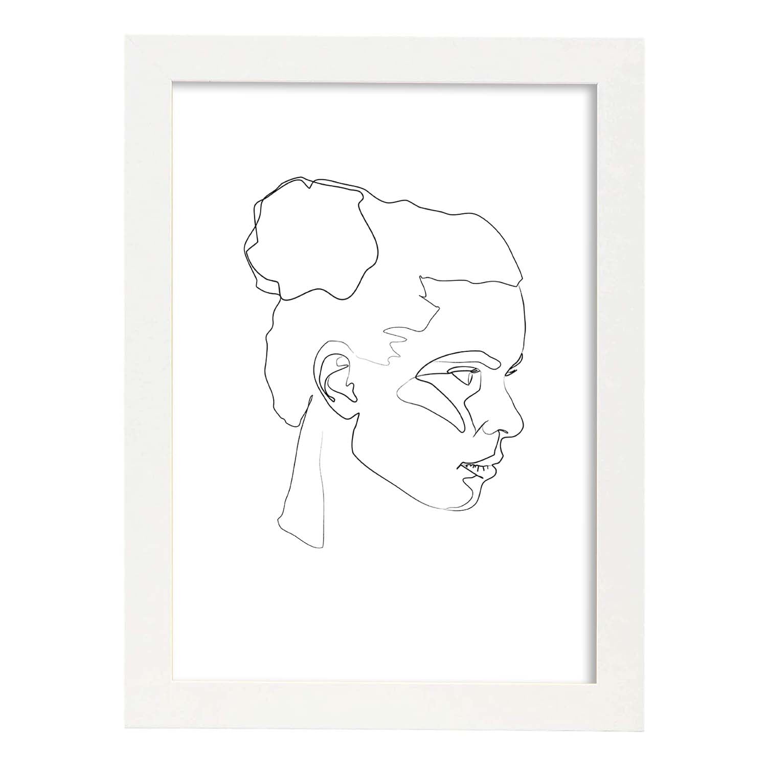 Nacnic Lámina Nordica De Rostro Mujer A Una Linea