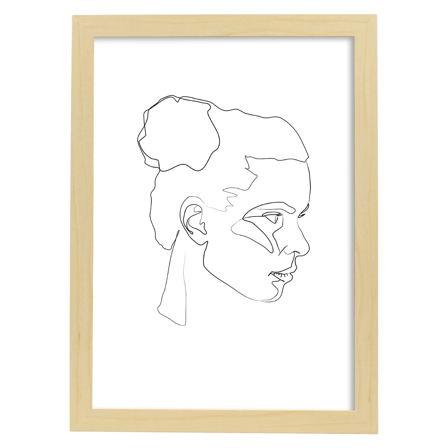 Nacnic Lámina Nordica De Rostro Mujer A Una Linea