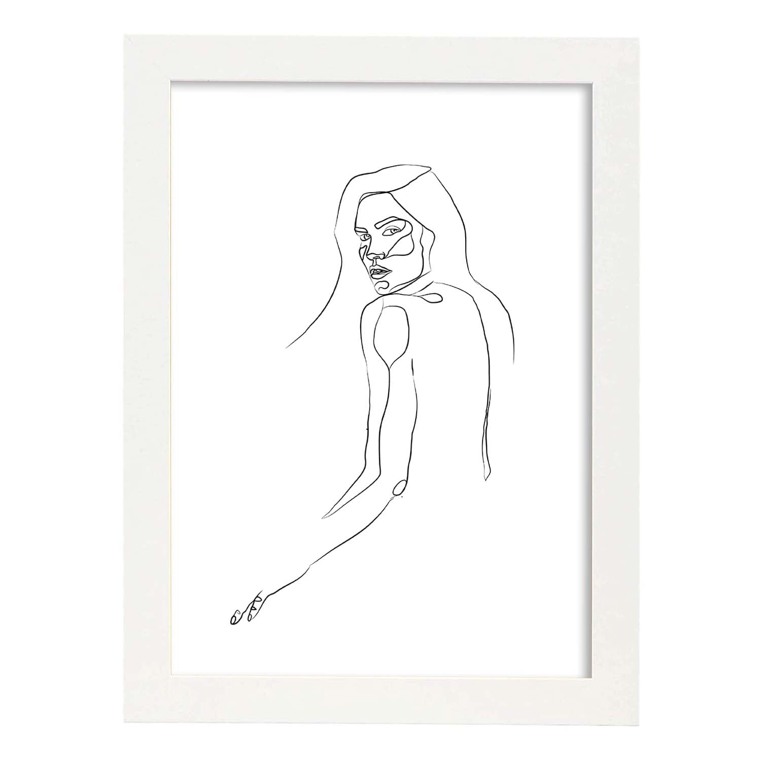 Nacnic Lámina Nórdica De Rostro Y Espalda De Mujer