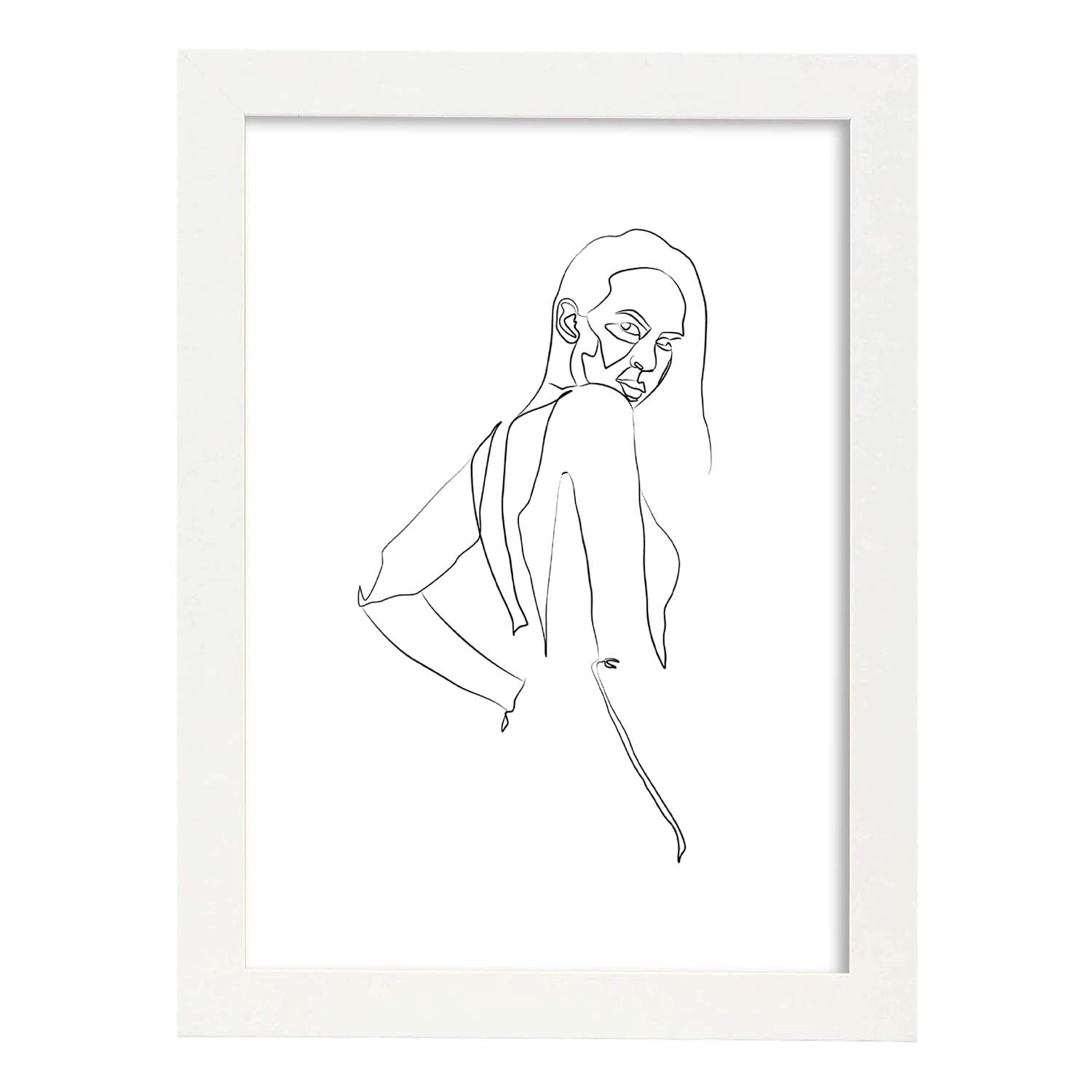 Nacnic Lámina Nórdica De Rostro Y Espalda De Mujer