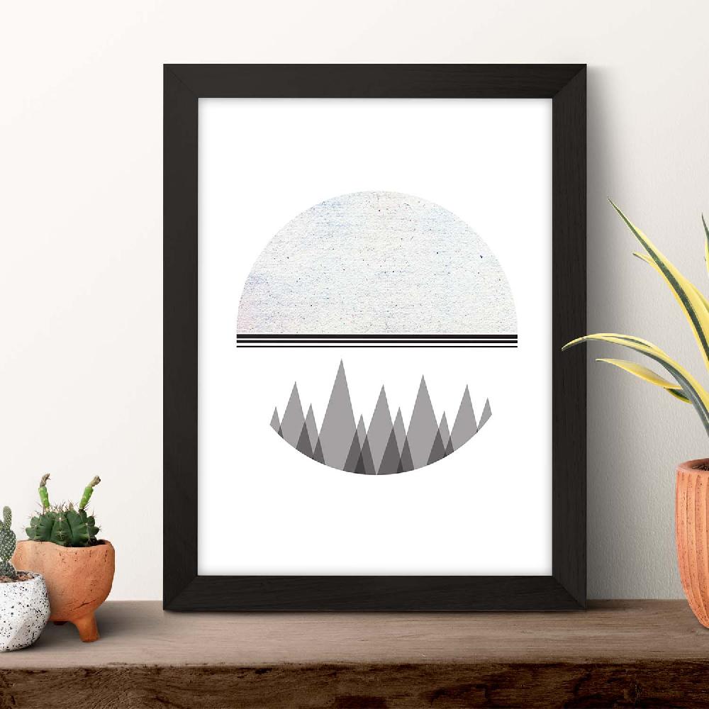Nacnic Lámina Nórdica Luna Y Montaña