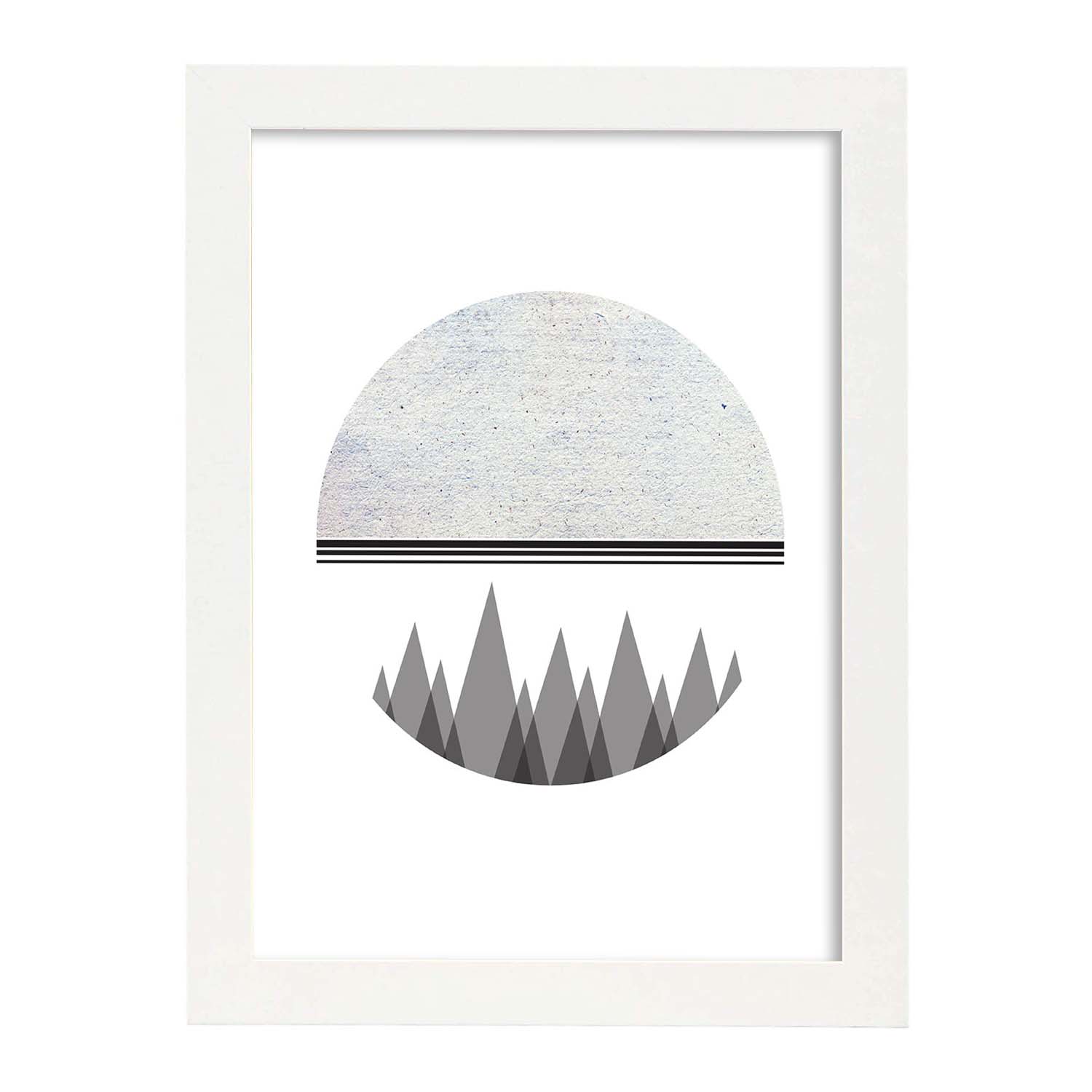 Nacnic Lámina Nórdica Luna Y Montaña