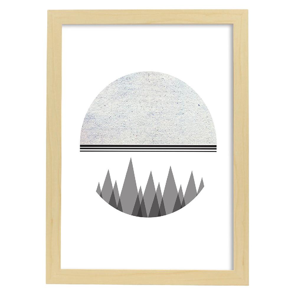 Nacnic Lámina Nórdica Luna Y Montaña