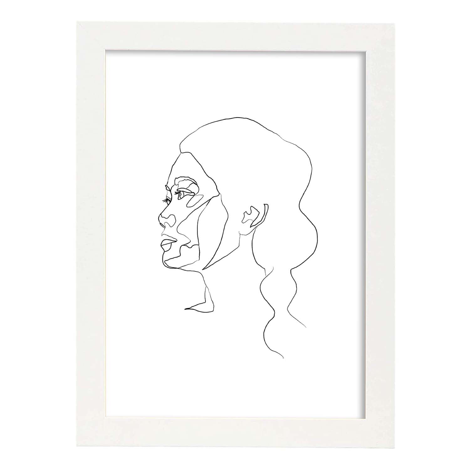 Nacnic Lámina Nórdica Rostro Mujer 4 En Una Línea