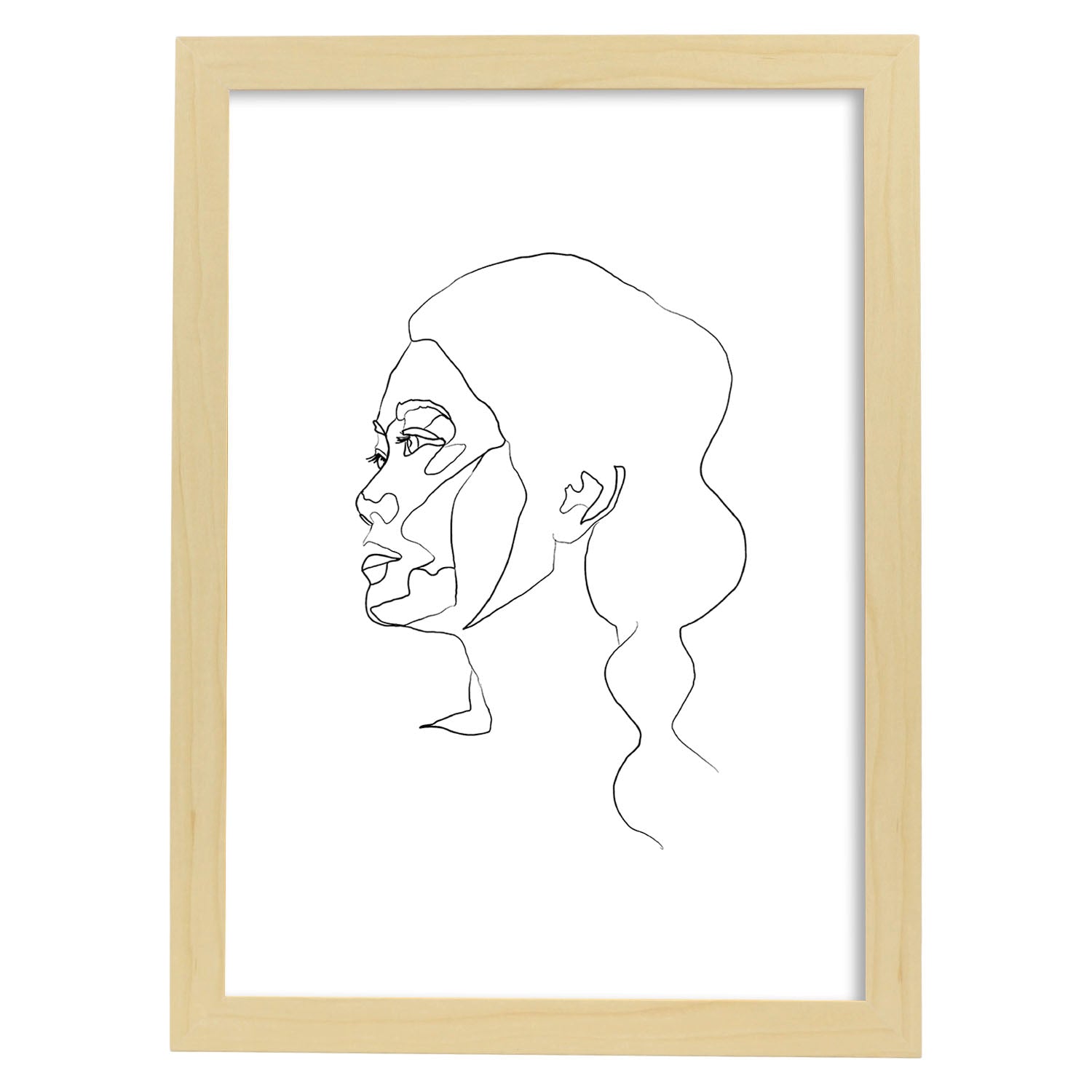 Nacnic Lámina Nórdica Rostro Mujer 4 En Una Línea