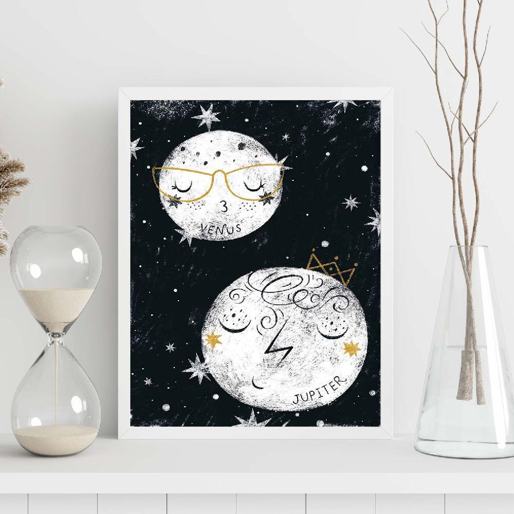 Nacnic Lámina Planetaria Estilo Nórdico Infantil