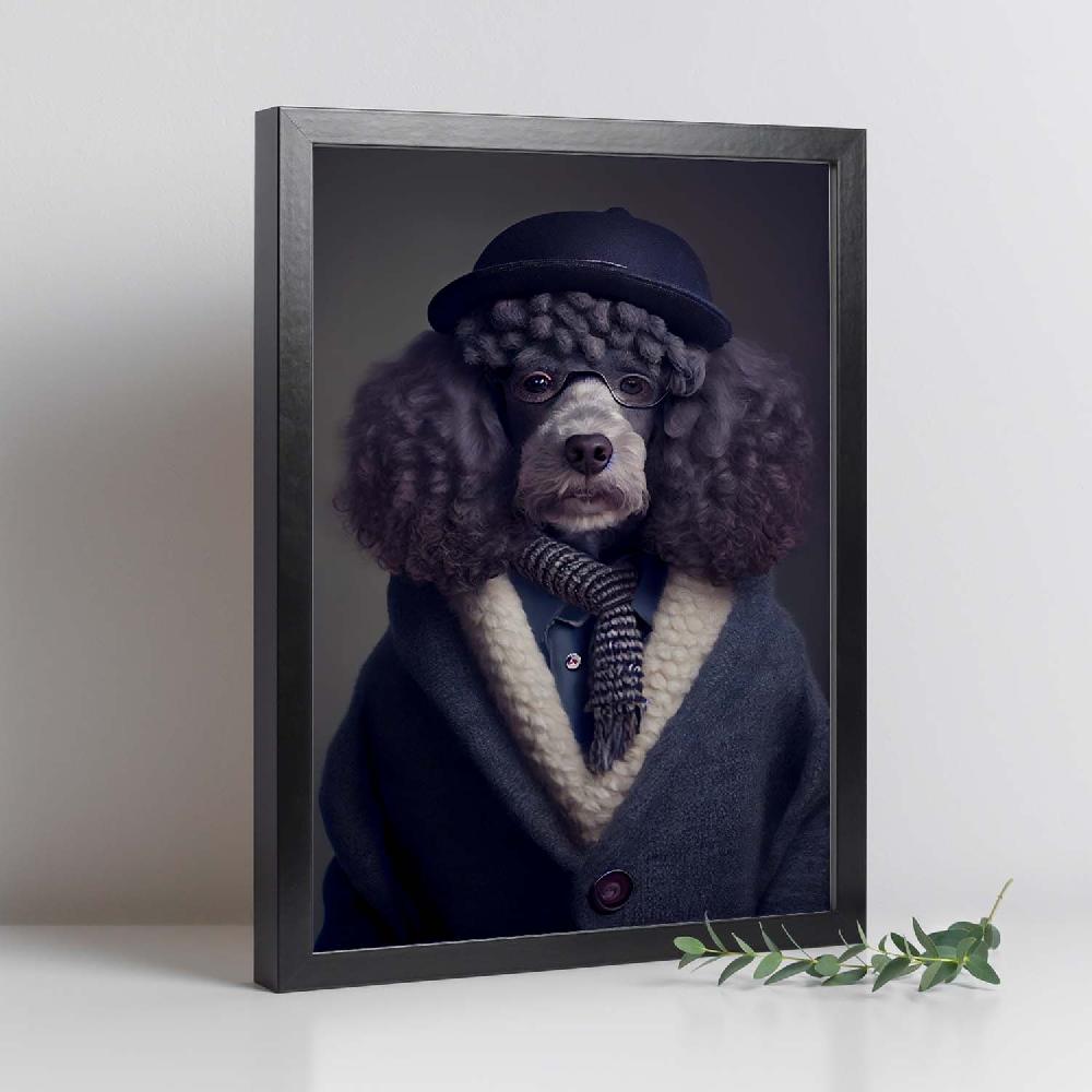 Nacnic Lámina Poodle Negro Con Estilo De Nacnic