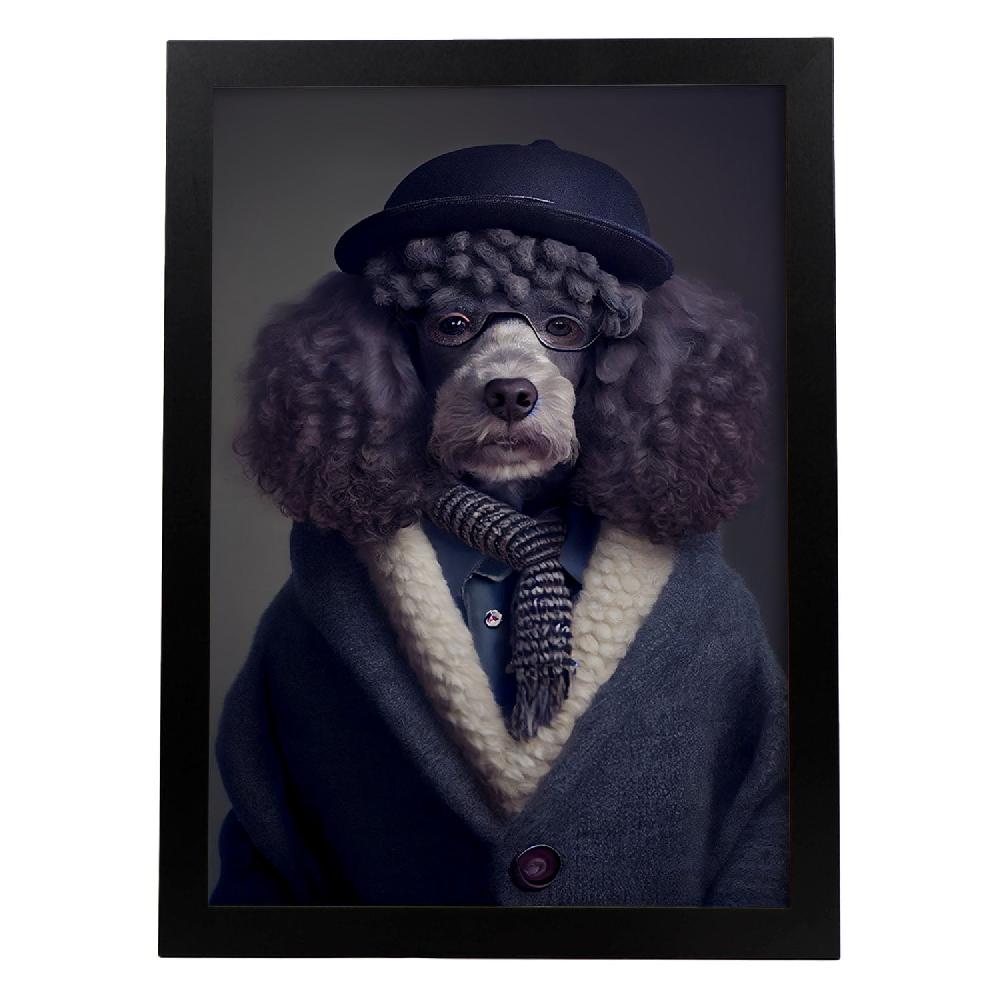 nacnic Lámina Poodle Negro con Estilo de Nacnic