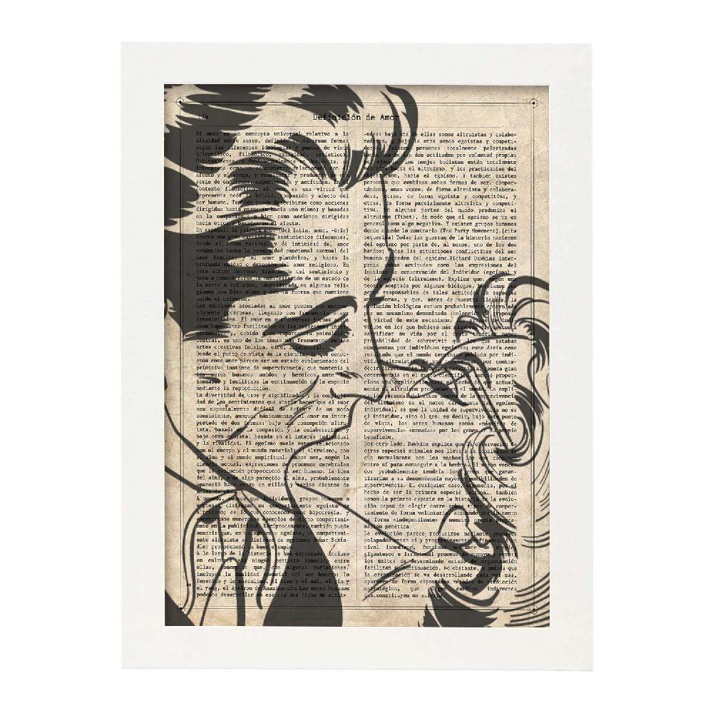 Nacnic Lámina Pop Art De Beso Colorido