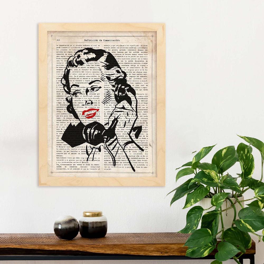 Nacnic Lámina Pop Art De Mujer Al Teléfono