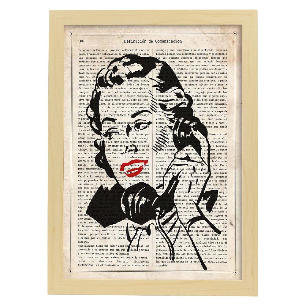 Nacnic Lámina Pop Art De Mujer Al Teléfono