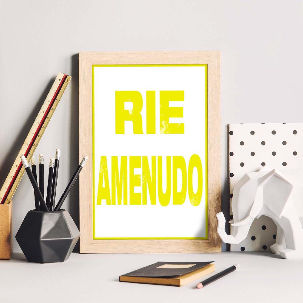 Nacnic Lámina Ríe Amenudo Con Mensaje Feliz