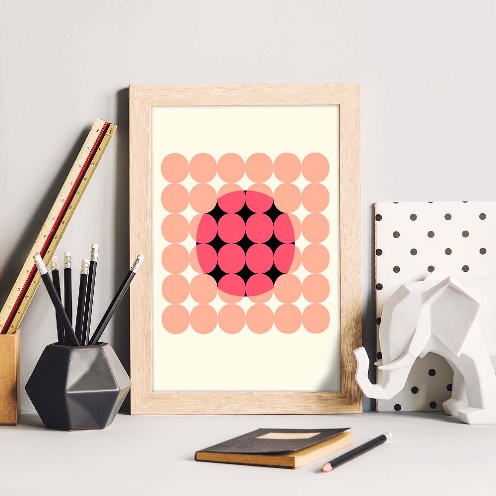 Nacnic Lámina Rosa Geométrica En Tonos Pastel