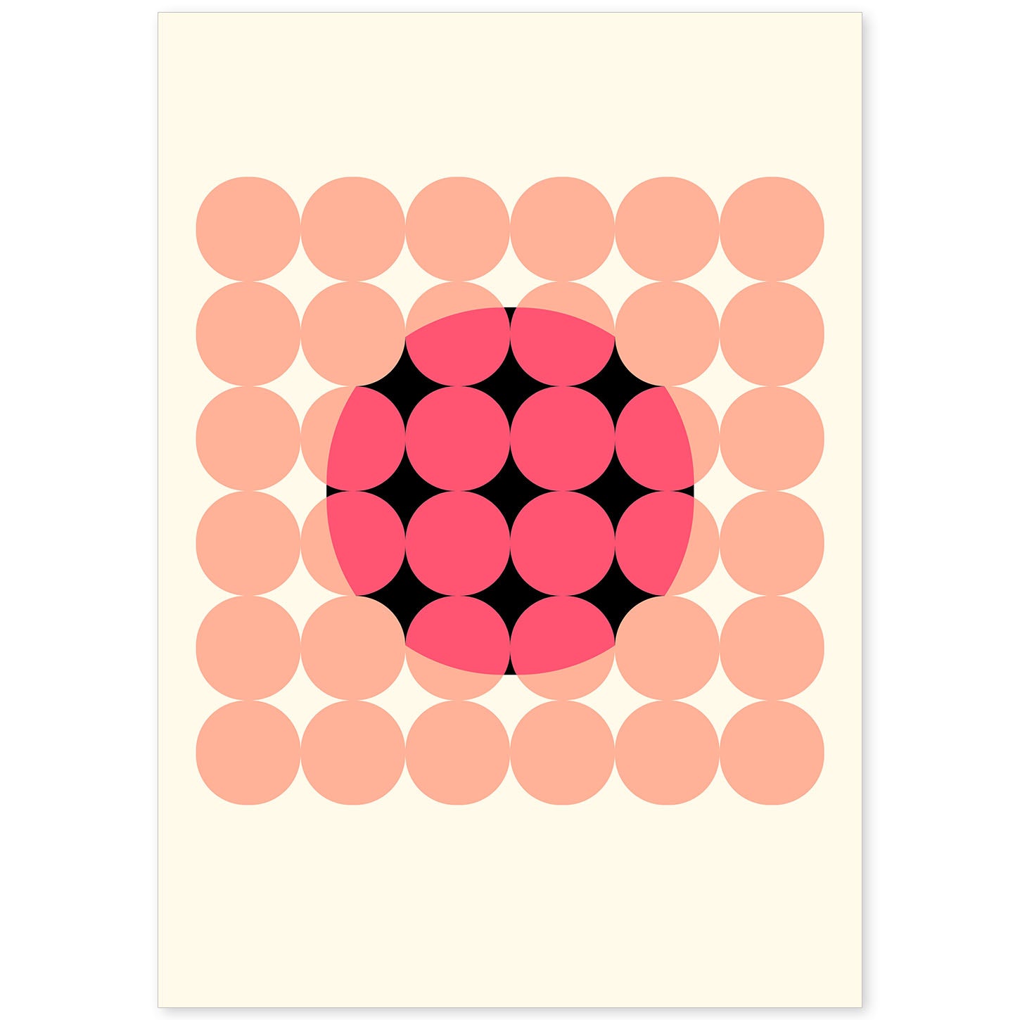 nacnic Lámina Rosa Geométrica en Tonos Pastel