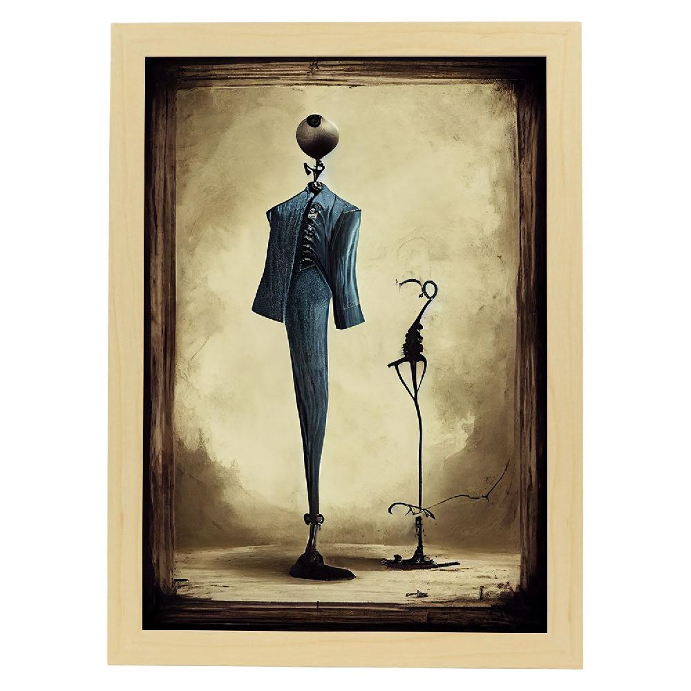 Nacnic Nacnic Lámina Sastre Sociable Al Estilo De T. Burton En Arte Gótico Y Oscuro
