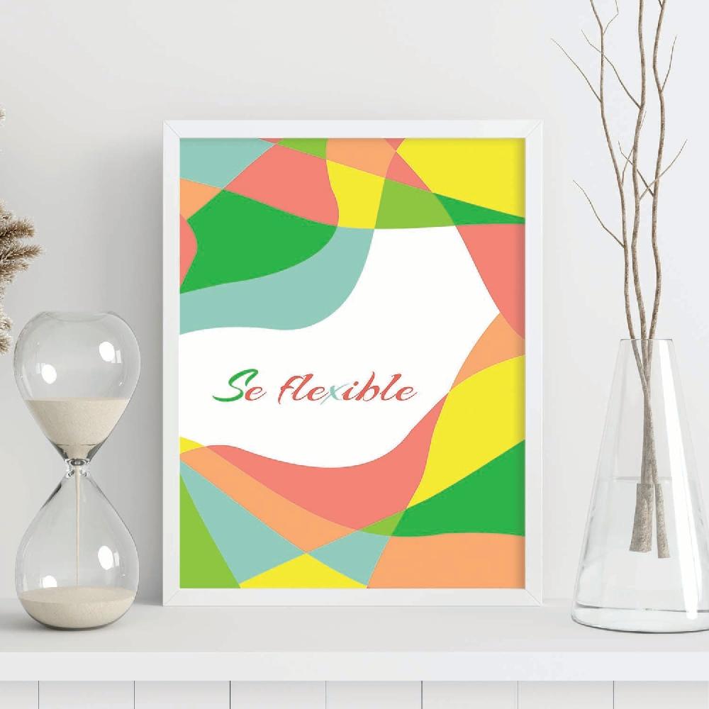 Nacnic Lámina Sé Flexible Con Mensaje Feliz