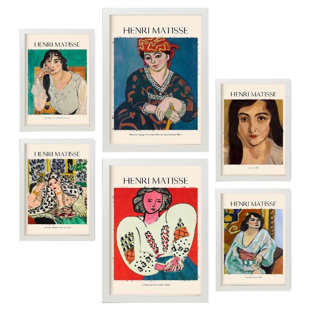 Nacnic Nacnic Lámina Set De 6 De Henri Matisse Colección De Obras De Arte