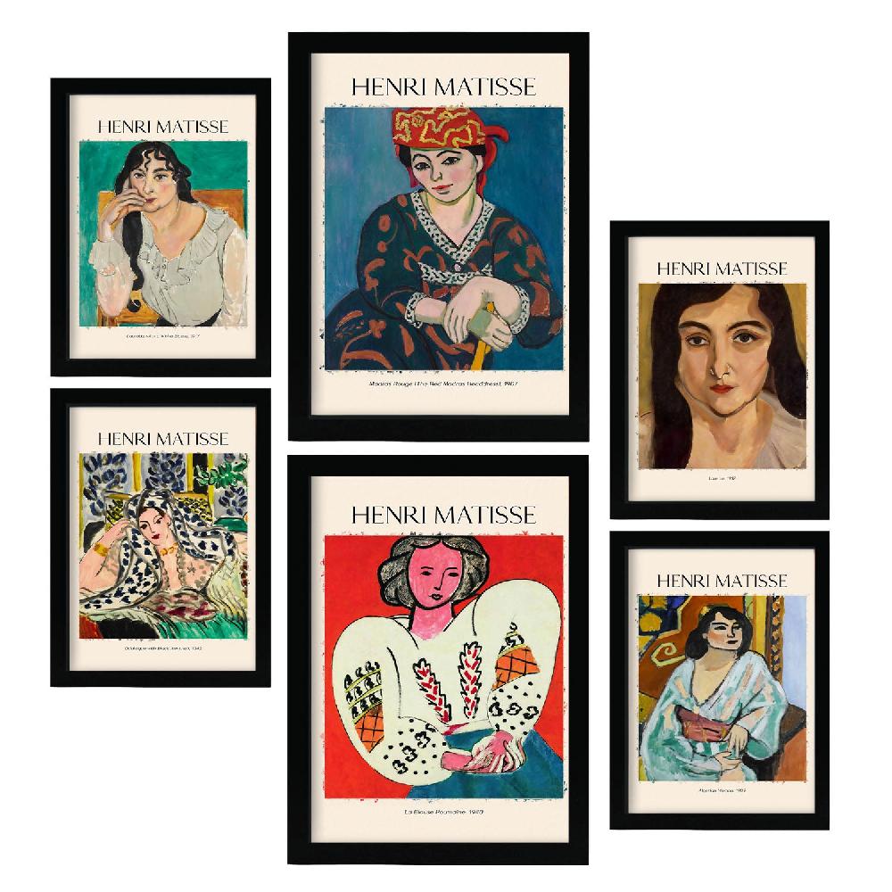 nacnic Nacnic Lámina Set de 6 de Henri Matisse Colección de Obras de Arte