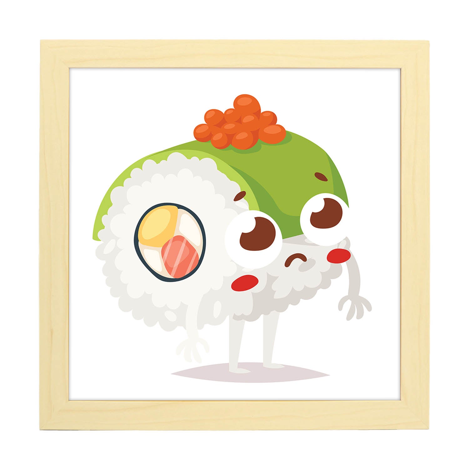 Nacnic Lámina Sushi Verde Y Onigiri