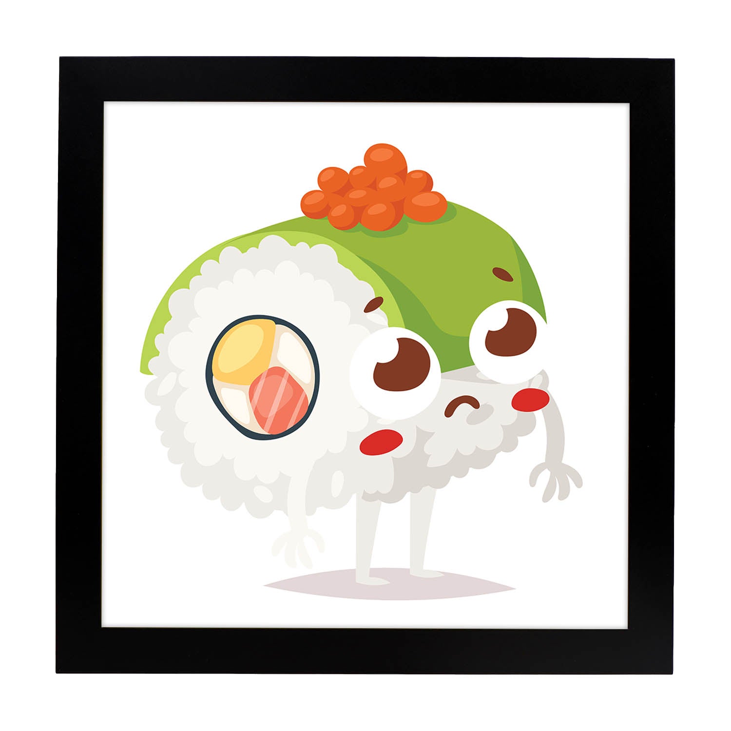 Nacnic Lámina Sushi Verde Y Onigiri