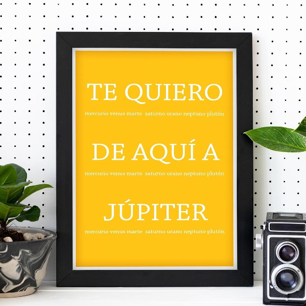 Nacnic Lámina Te Quiero Hasta Júpiter